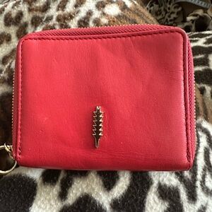 Thacker New York Red /orange Leather Women's Wallet